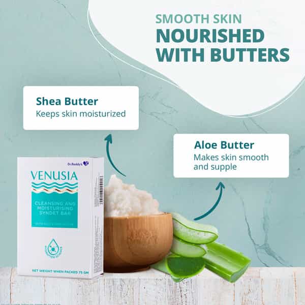Venusia Cleansing And Moisturising | Syndet Bar | 75 Gm