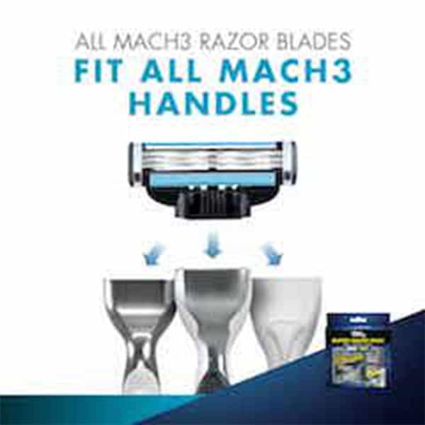 Gillette Mach3 8 Blades (Cartridges) Pack + 70Gm Shaving Gel