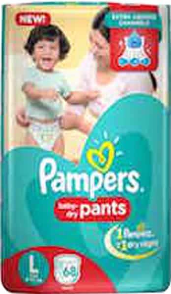 Pampers Diaper Pants Large Size 68 Pieces