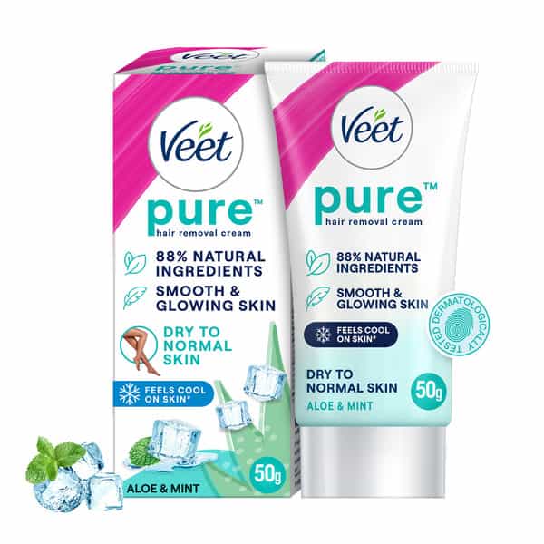 Veet Pure Hair Removal Cream For Women With No Ammonia Smell Dry Skin - 50G