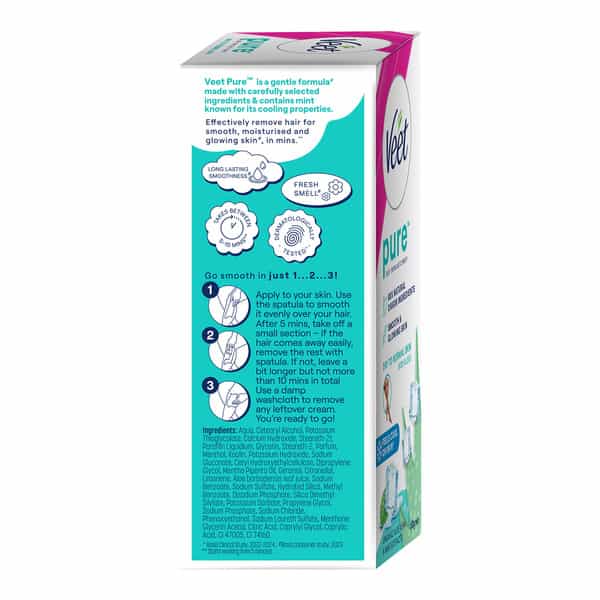 Veet Pure Hair Removal Cream For Women With No Ammonia Smell Dry Skin - 50G