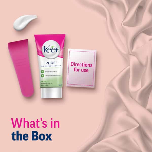 Veet Pure Hair Removal Cream For Women With No Ammonia Smell Dry Skin - 50G