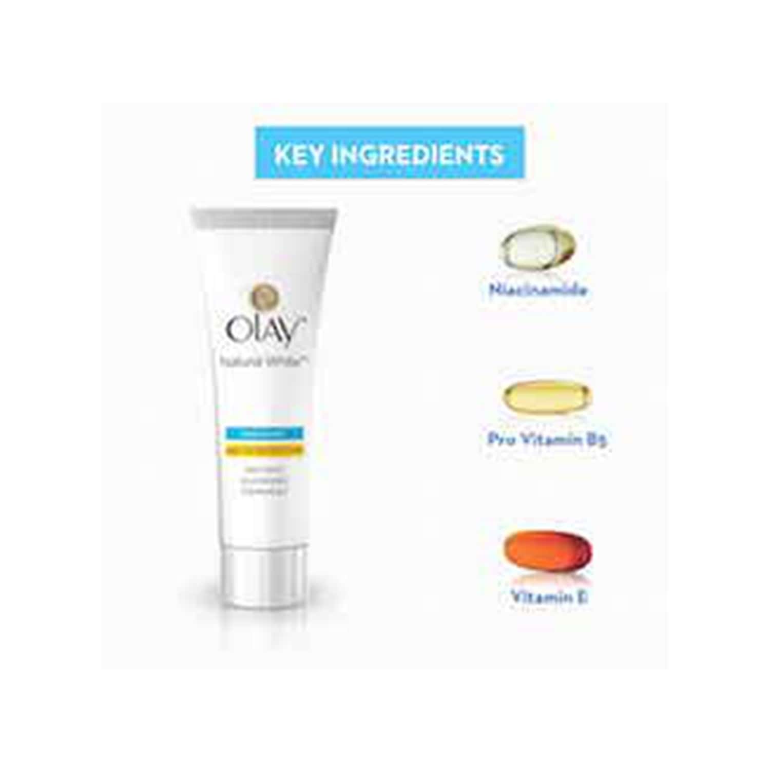 olay natural white instant glowing fairness cream 20gm