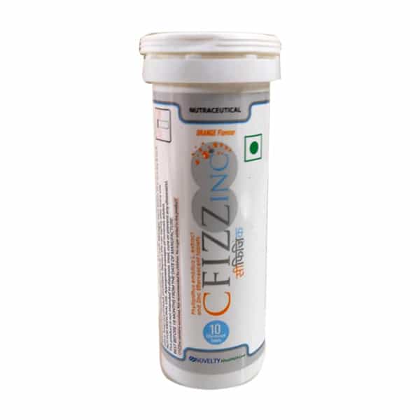 Cfizzinc Orange Flavour Bottle Of 10 Effervescent Tablets