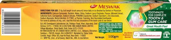 Dabur Meswak Toothpaste 100 Gm