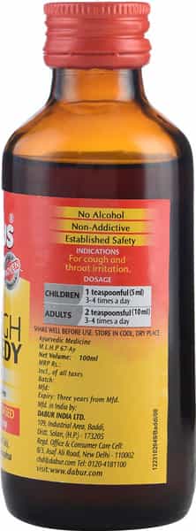 Dabur Honitus | Herbal Honey Based Ayurvedic Syrup | 100 Ml