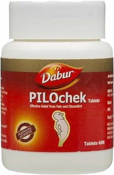 Dabur Pilochek Piles Relief Tablets Bottle Of 60