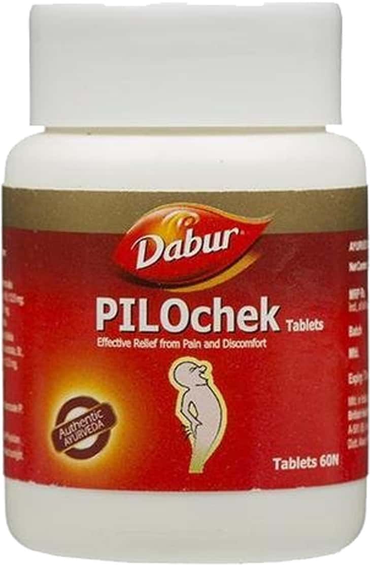 Dabur Pilochek Piles Relief Tablets Bottle Of 60