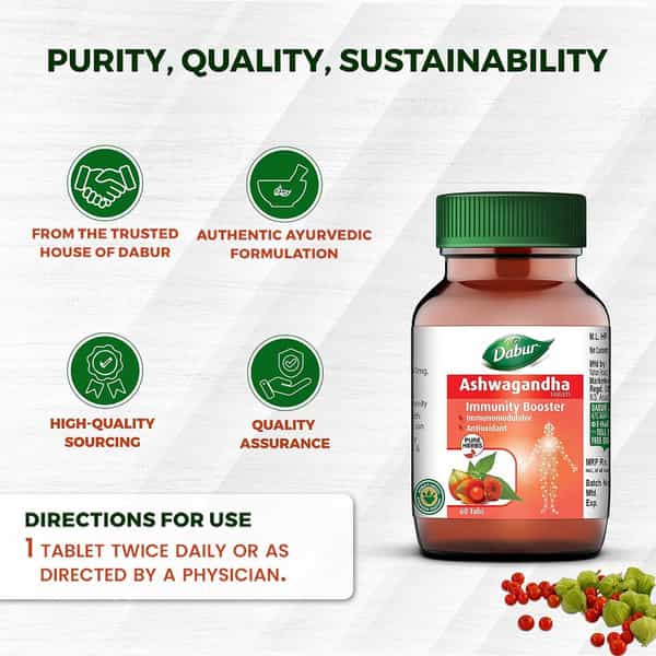 Dabur Ashwagandha Immunity Booster Bottle Of 60 G