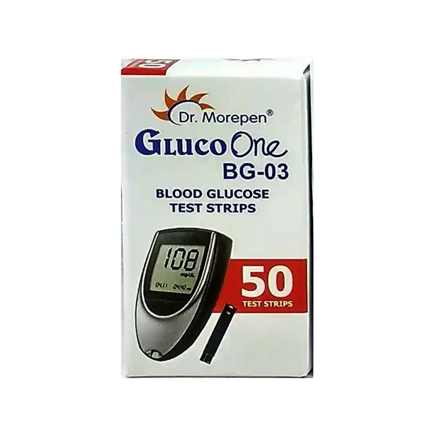 Buy Dr Morepen Bg 03 Glucometer Test Strips Box Of 50 Online Get Upto