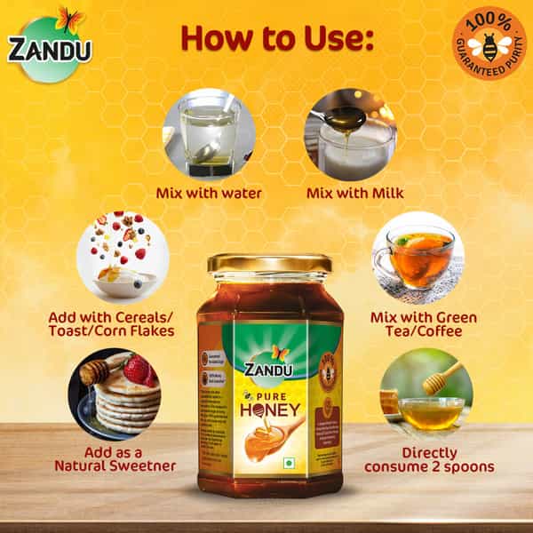 Zandu Pure Honey Health Food Bottle Of 250 G