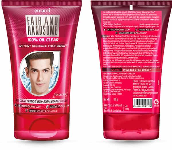 Fair And Handsome 100% Oil Clear  Face Wash  Tube Of 100 G