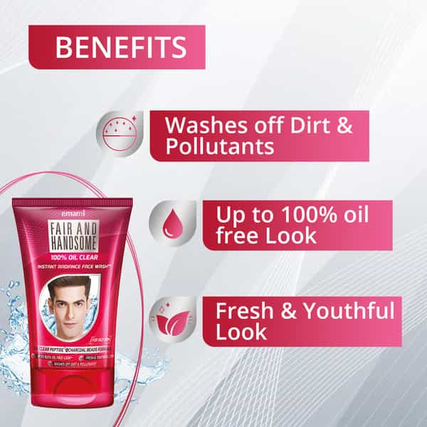 Fair And Handsome 100% Oil Clear  Face Wash  Tube Of 100 G