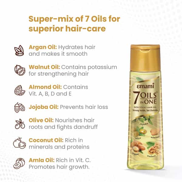 Emami 7 Oils In One Damage Control Hair Oil Bottle Of 100 Ml