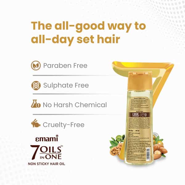 Emami 7 Oils In One Damage Control Hair Oil Bottle Of 100 Ml