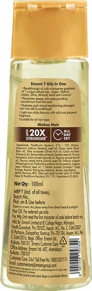 Emami 7 Oils In One Damage Control Hair Oil Bottle Of 100 Ml