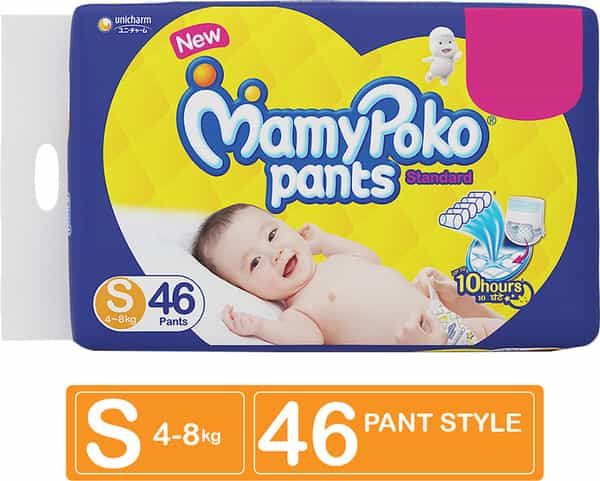 Mamy Poko Pants Standard Pant Style Small Size Diapers - 46 Count