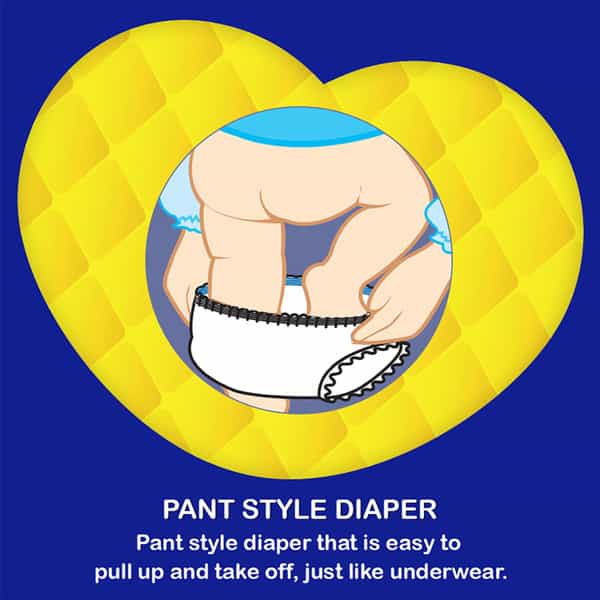 Mamy Poko Pants Standard Pant Style Medium Size Diapers - 36 Count