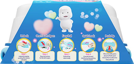 Mamypoko Wipes Pure & Soft With Purified Water With Fragrance Pack Of 50 With Pop Up Box