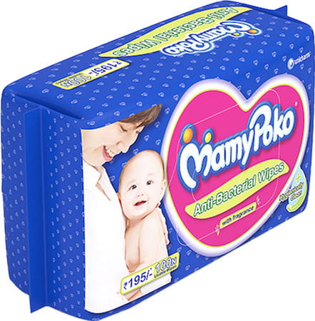 Mamypoko Wipes Antibacteria Pack Of 100*2