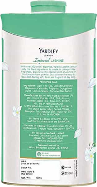 Yardley London Imperial Jasmine Talc 100Gm