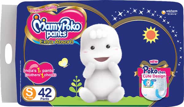 Mamypoko Pants Extra Absorb Diaper - Small Size Pack Of 42 Diapers