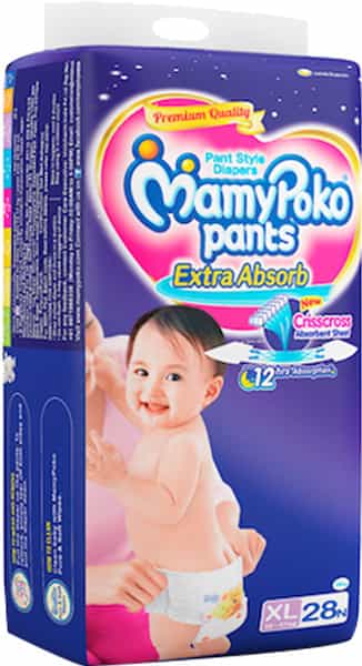 Mamypoko Pants Extra Absorb Diaper Extra Large Size Pack Of 28