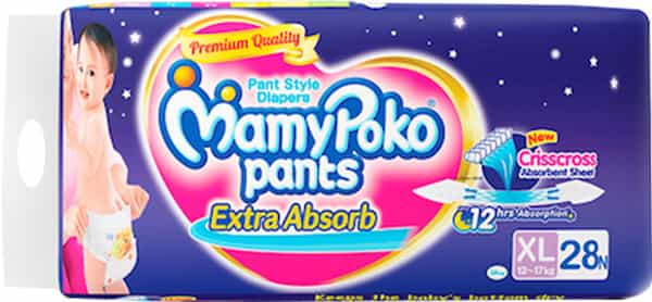 Mamypoko Pants Extra Absorb Diaper Extra Large Size Pack Of 28