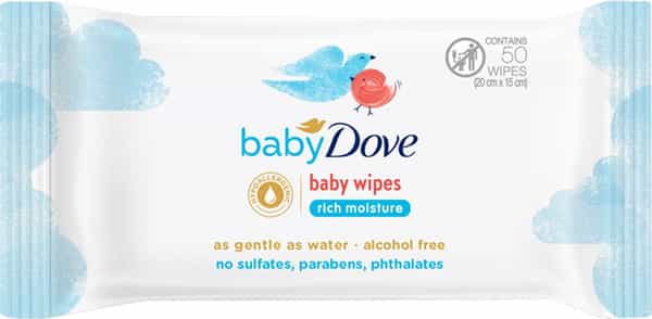 Baby Dove Rich Moisture Wipes 50 Pcs