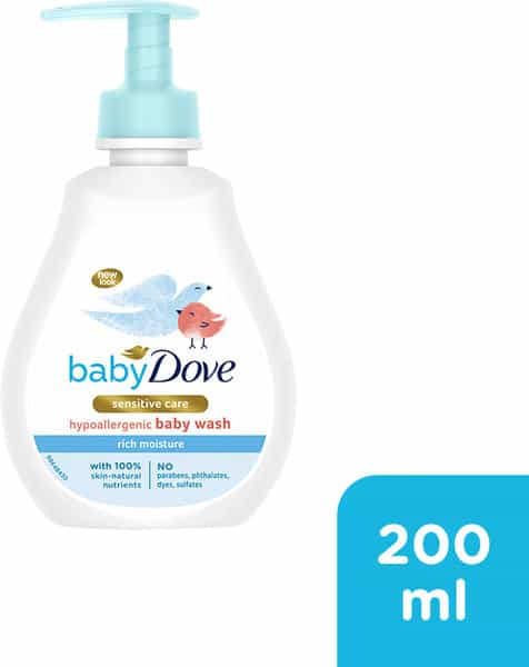 Baby Dove Rich Moisture Hair To Toe Baby Wash Bottle Of 200 Ml