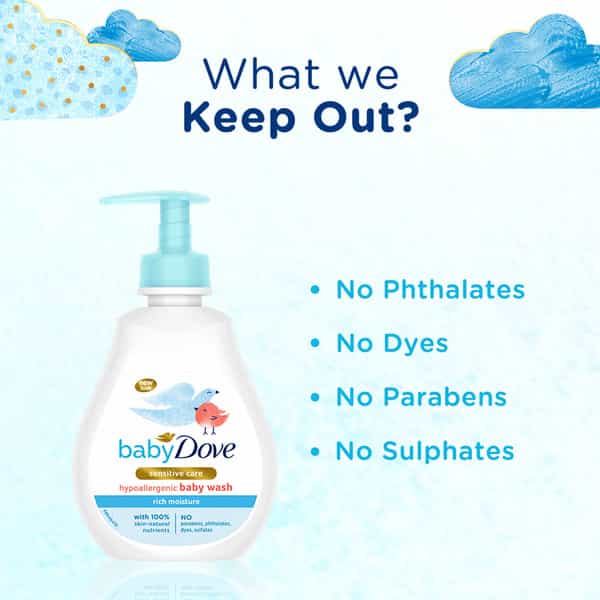 Baby Dove Rich Moisture Hair To Toe Baby Wash Bottle Of 200 Ml