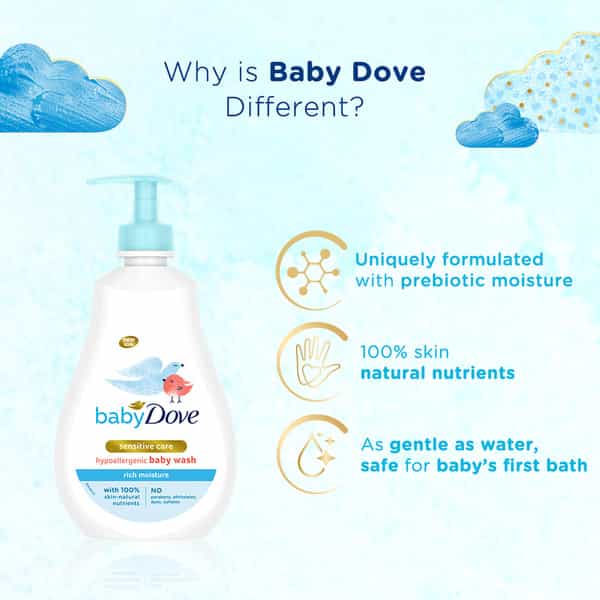 Baby Dove Hair To Toe Baby Wash Rich Moisture 400 Ml
