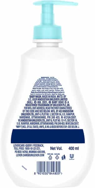 Baby Dove Hair To Toe Baby Wash Rich Moisture 400 Ml