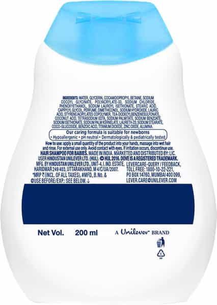 Baby Dove Rich Moisture Shampoo Bottle Of 200 Ml