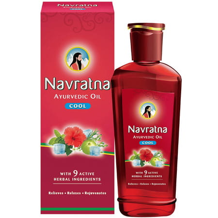 New Navratna Ayurvedic Cool Hair Oil With 9 Active Herbal Ingredients Bottle Of 500ml