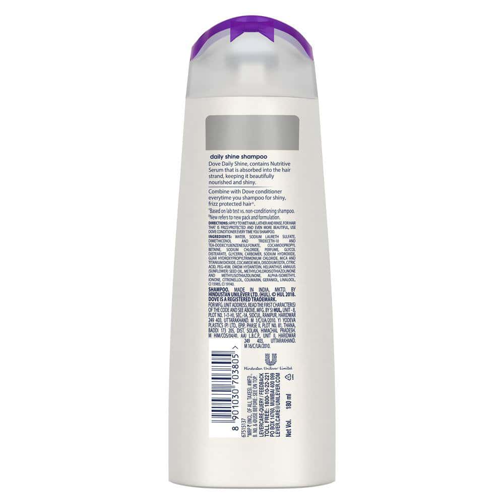 Buy Dove Daily Shine Shampoo Bottle Of 180 Ml Online at Flat 18 OFF
