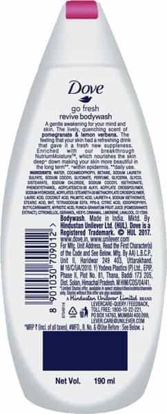 Dove Go Fresh Body Wash Bottle Of 190 Ml