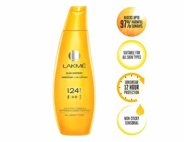Lakme Sun Expert Fairness Uv Sunscreen Lotion Spf 24 Pa 60 Ml