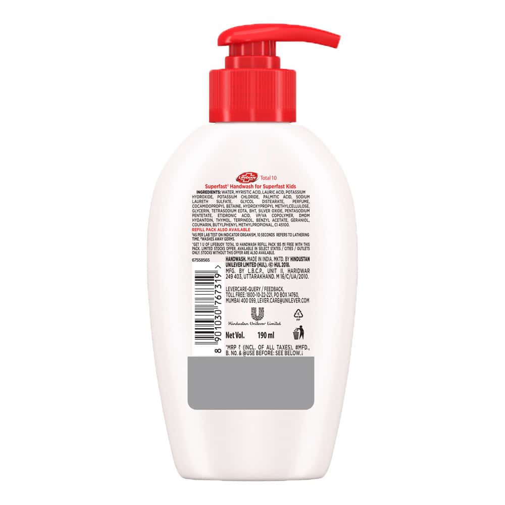 Buy Lifebuoy Total 10 Activ Naturol Handwash Pump Of 190 Ml Online at Flat 18 OFF* PharmEasy