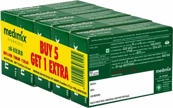 Medimix Ayurvedic Classic 18 Herbs Soap 75 Gm Pack Of 6