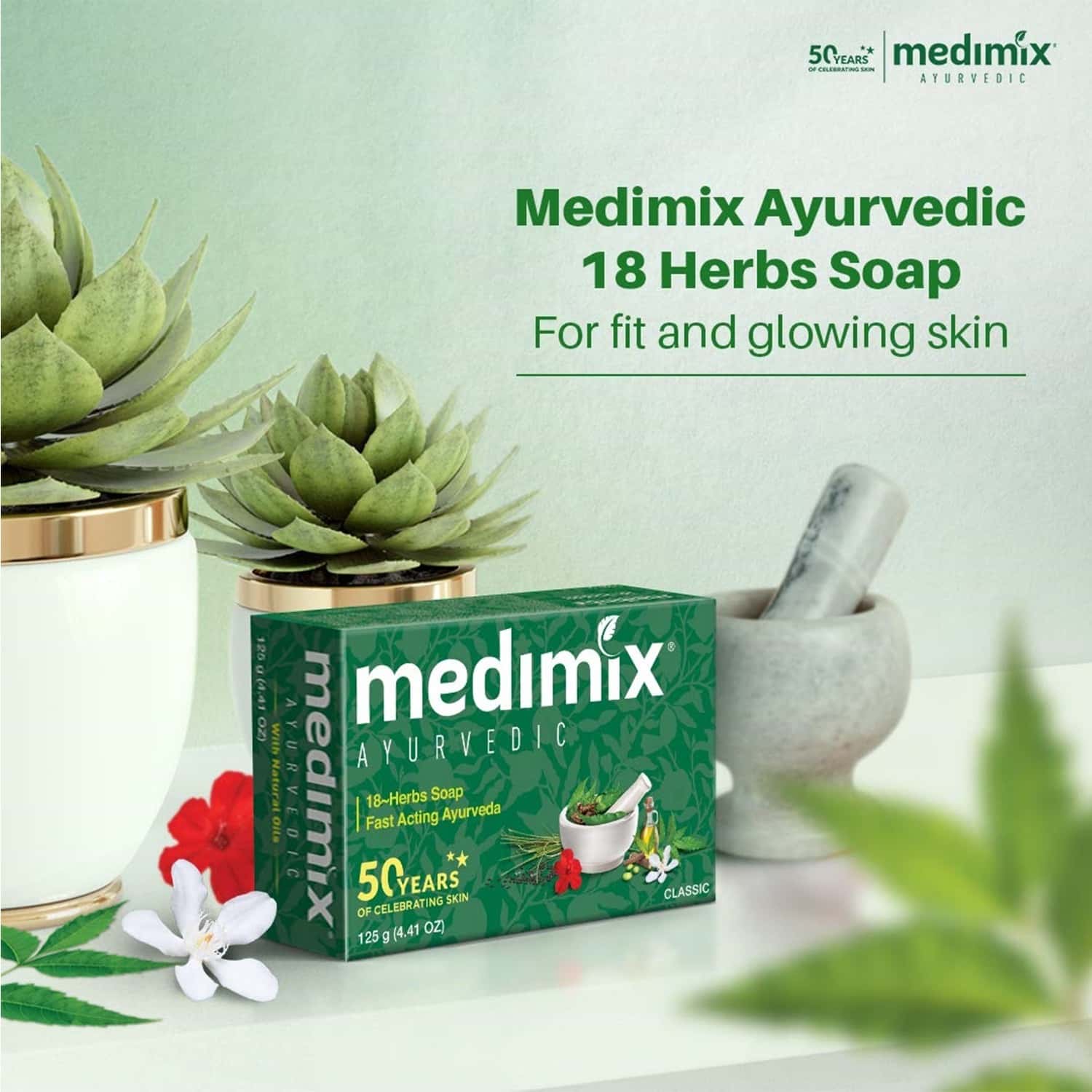 Buy MEDIMIX AYURVEDIC CLASSIC 18 HERBS SOAP 75 GM PACK OF 6 Online