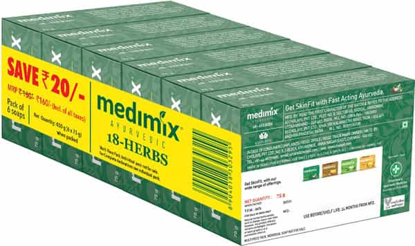 Medimix Ayurvedic Classic 18 Herbs Soap 75 Gm Pack Of 6