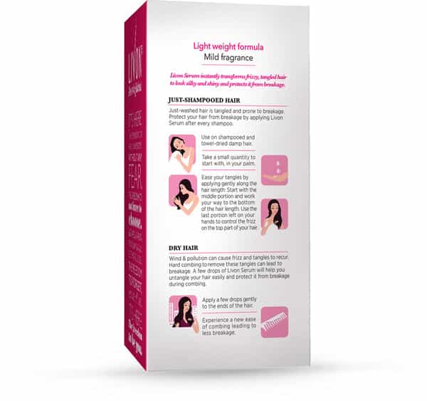 Livon Hair Serum For Women & Men For Smooth Frizz Free & Glossy Hair 100Ml