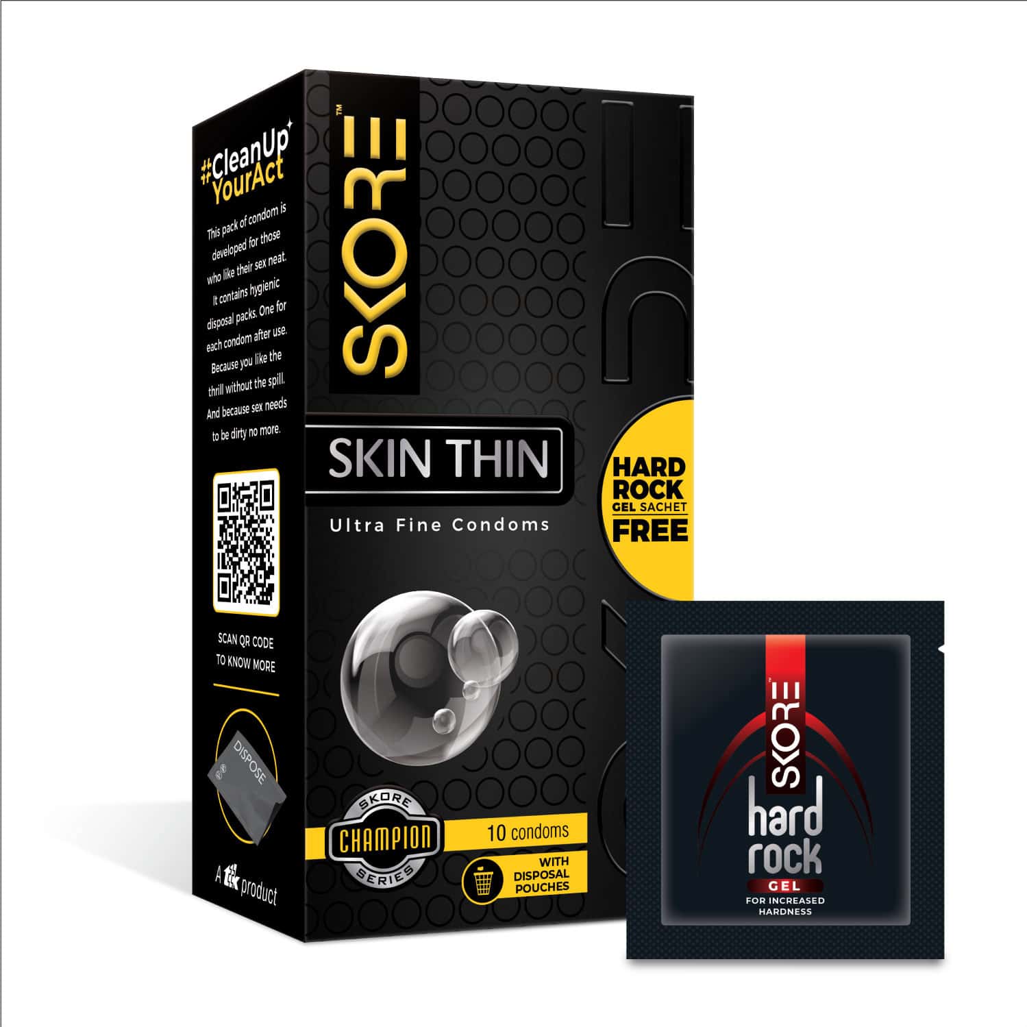 Skore 3d Champion Skin Thin Box Of 10 Condoms