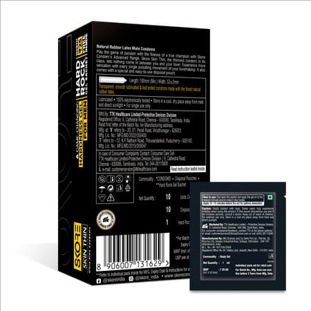Skore 3d Champion Skin Thin Box Of 10 Condoms