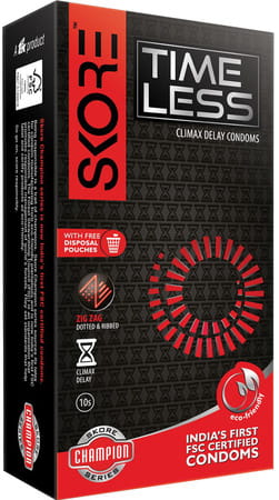 Skore 3d Champion Time Less - Climax Delay Box Of 10 Condoms