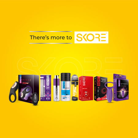 Skore Banana Flavoured With Additional Lubrication 1500+ Dots Condoms 10 No'S