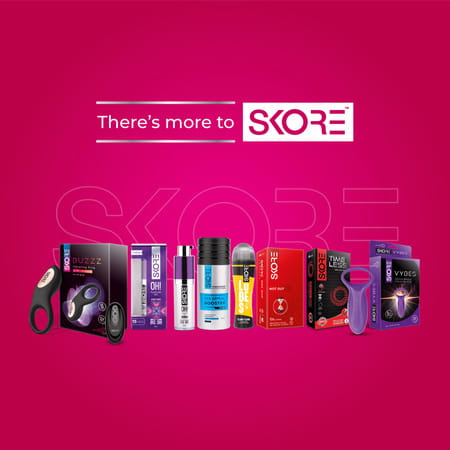 Skore Strawberry Flavoured With Additional Lubrication 1500+ Dots Condom 10 No'S