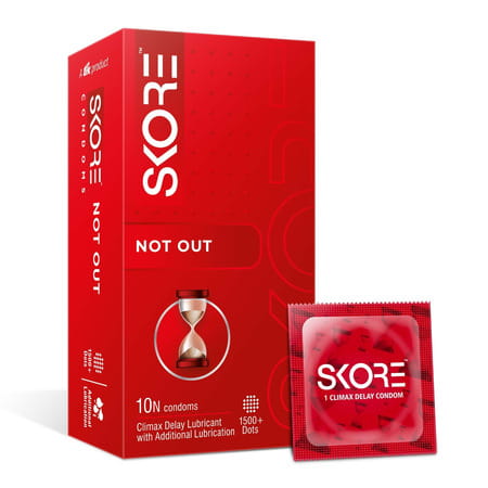 Skore Not Out Dotted Box Of 10 Condoms