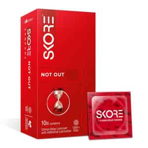 Skore Not Out Dotted Box Of 10 Condoms